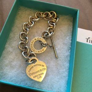 Tiffany and co heart tag toggle bracelet
